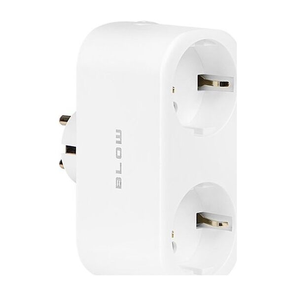 Blow Inteligentne gniazdko podwójne sterowane WiFi programator czasowy