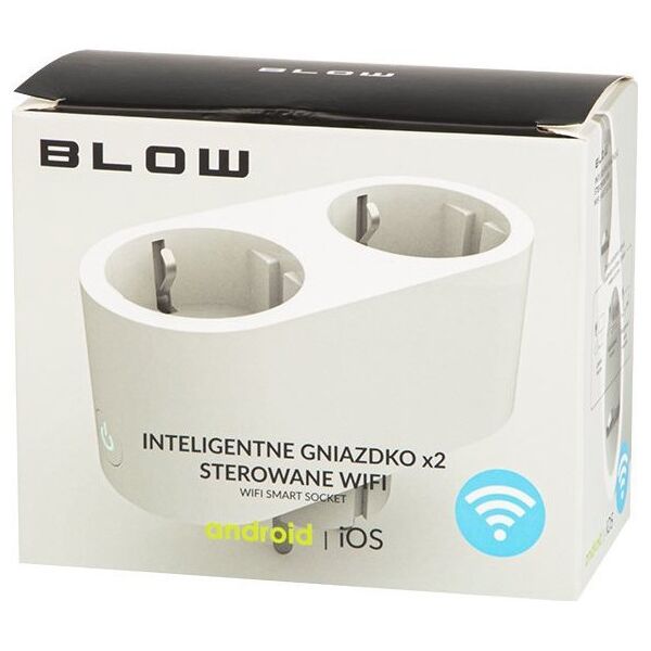Blow Inteligentne gniazdko podwójne sterowane WiFi programator czasowy