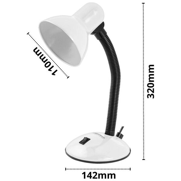 Lampka biurkowa Esperanza biała  (ELD107W)