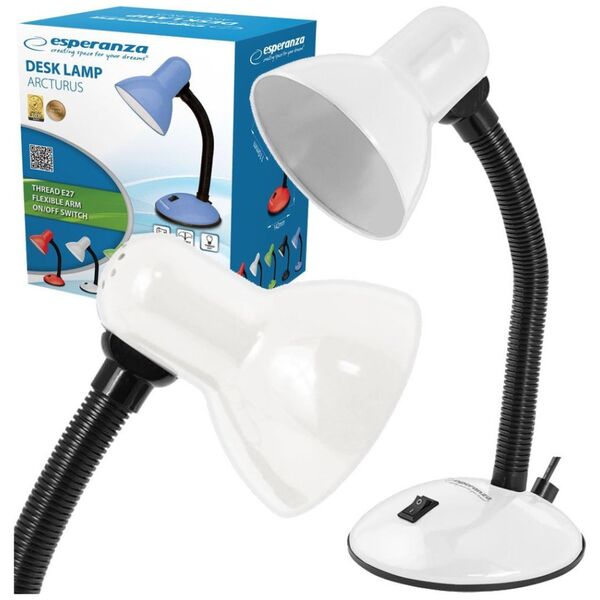 Lampka biurkowa Esperanza biała  (ELD107W)