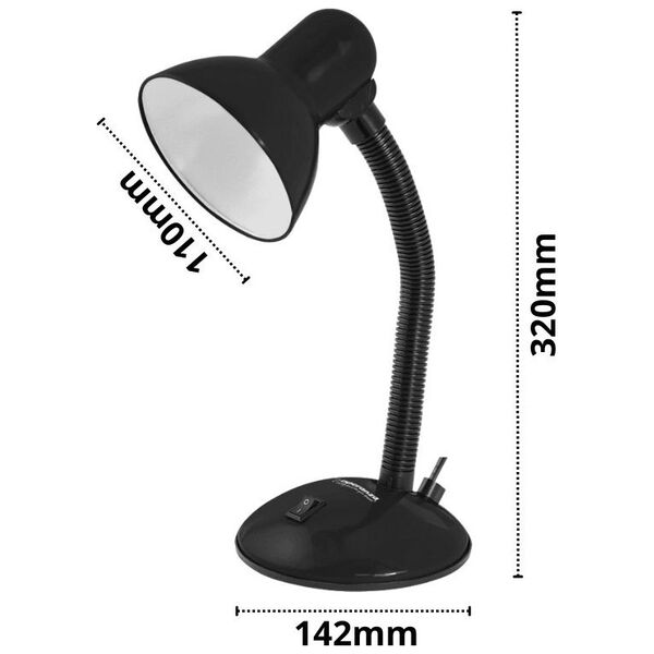 Lampka biurkowa Esperanza czarna  (ELD107K)