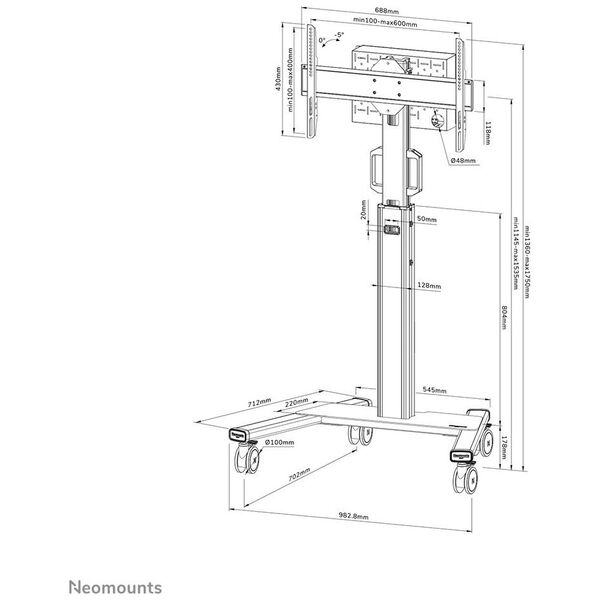 Neomounts Stojak podłogowy na monitor 37" - 75" (FL50S-825BL1)