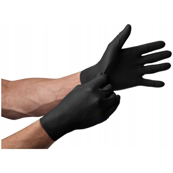Mercator Medical Rękawice nitrylowe Mercator gogrip black XXL 50szt