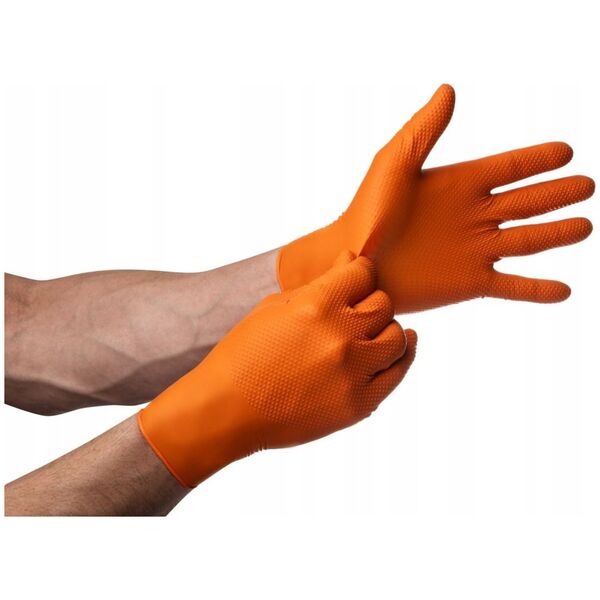 Mercator Medical Rękawice nitrylowe Mercator gogrip orange M 50 szt