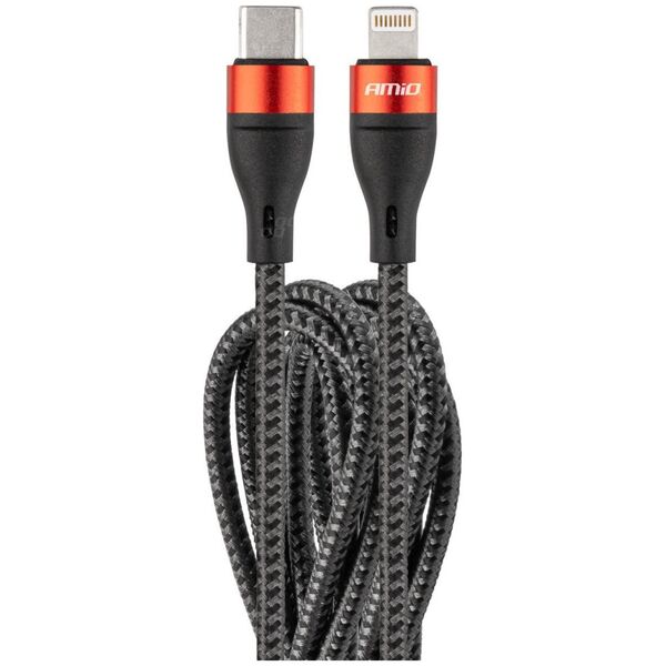 Kabel USB AMiO USB-C - Lightning 2 m Czarny (AMI-02931)