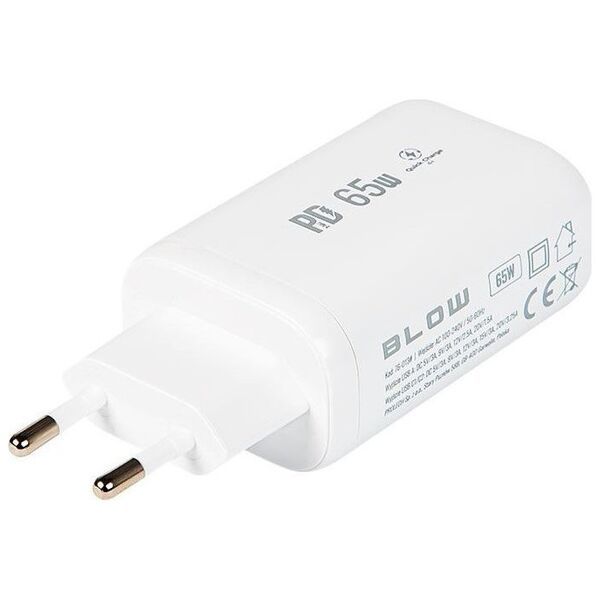 Ładowarka Blow Ładowarka sieciowa gniazdo USB+USB-Cx2 65W