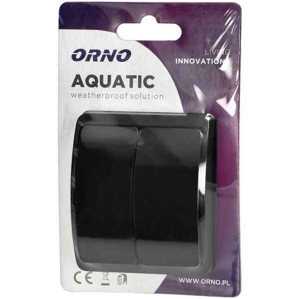 Orno Łącznik świecznikowy n/t AQUATIC, IP44, czarny