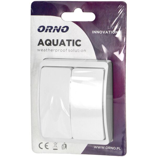 Orno Łącznik świecznikowy n/t AQUATIC, IP44, biały