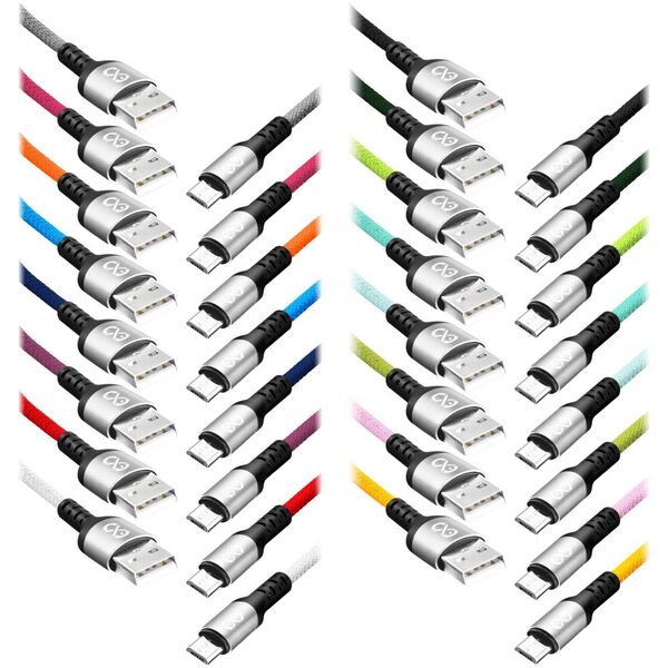 Kabel USB Orno USB-A - microUSB 1.2 m Wielokolorowy (CABEXCBRAIMUSB1.2BO)