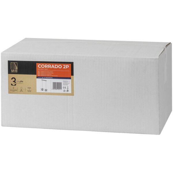 Lampa wisząca Orno CORRADO 2P, lampa wisząca, E14  max. 2x 40W, chrom