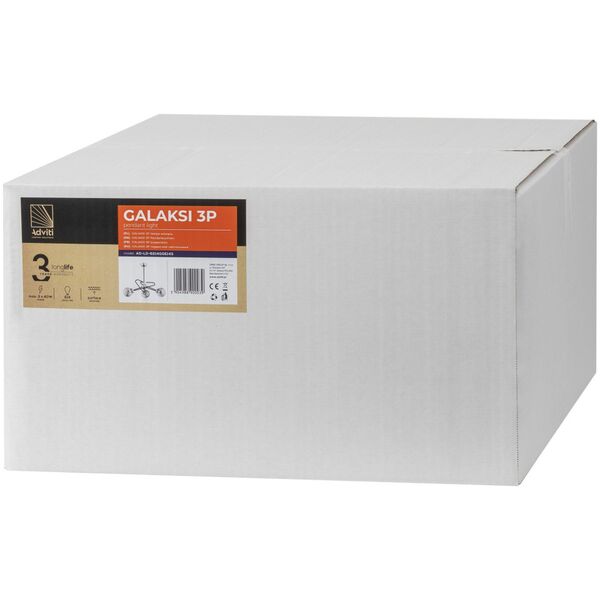 Lampa wisząca Orno GALAKSI 3P, lampa wisząca, E14  max. 3x 40W, chrom