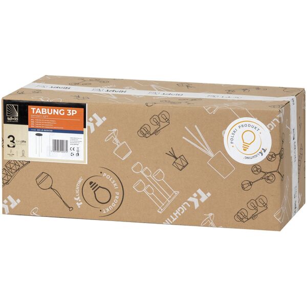 Lampa wisząca Orno TABUNG 3P, lampa wisząca, G9  max.6W, złota