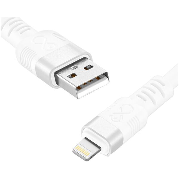 Kabel USB Orno USB-A - Lightning 2 m Biały (CABEXCWHPLIGH2.0DMIX)