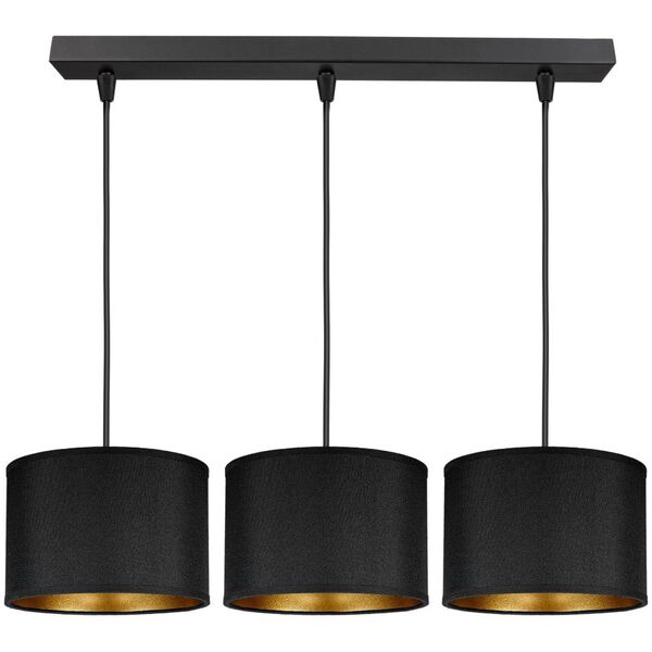 Lampa wisząca Orno KYLO 3P E27, lampa wisząca, max. 3x60W, czarna, listwa