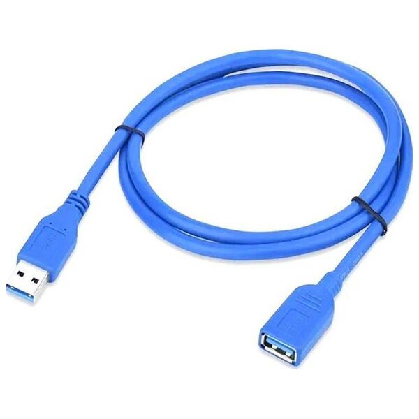 Kabel USB Aptel USB-A - USB-A 1.5 m Niebieski (KP9A)