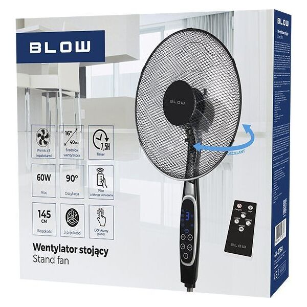 Wentylator Blow Wentylator stojący BLOW 16"/145cm 60W LCD + pilot