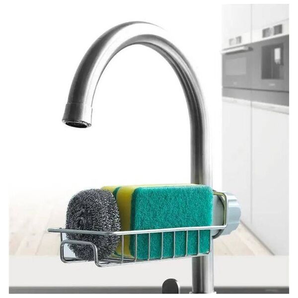 Aptel Kuchenny ORGANIZER zawieszany na kran 10x5cm srebrny AG901