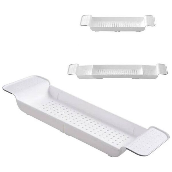 Aptel Rozkładana PÓŁKA na Wannę Regulowana 55-78cm biała SL13