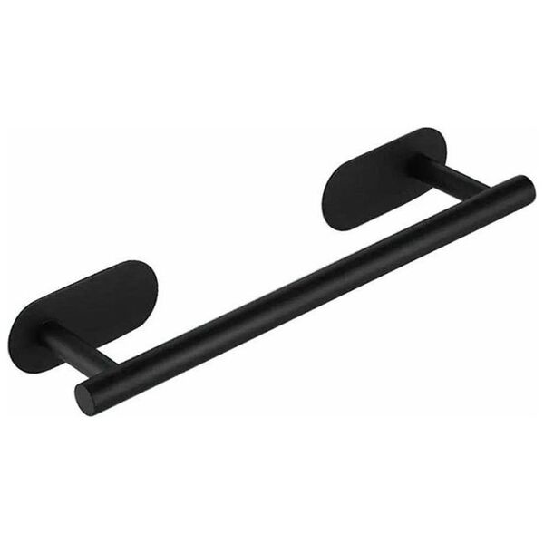 Aptel Stalowy UCHWYT na Ręcznik Ścierkę Naścienny 40cm czarny AG945A