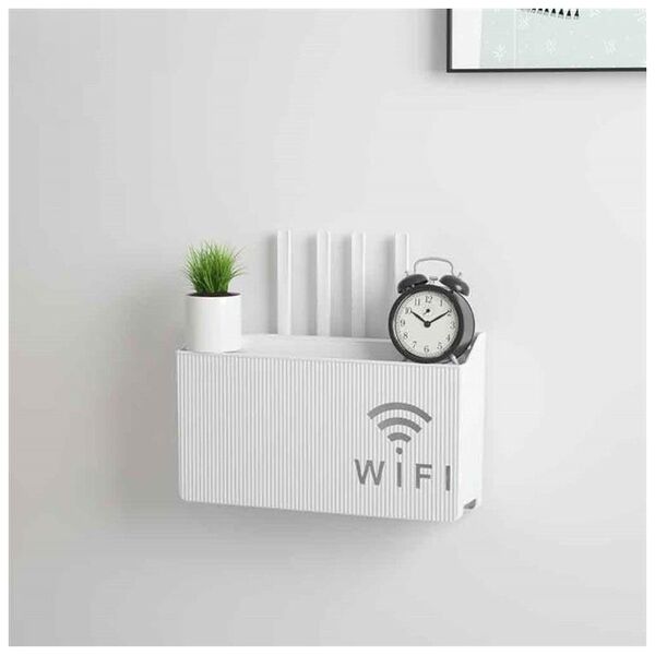 Aptel Naścienna PÓŁKA na Router Wi-Fi biała AG986
