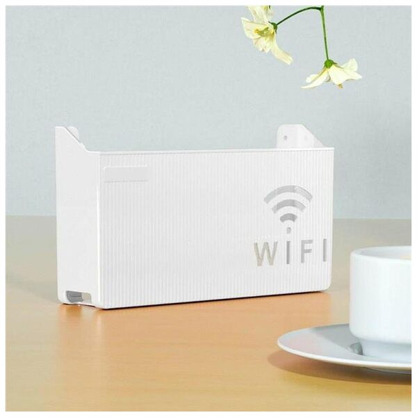 Aptel Naścienna PÓŁKA na Router Wi-Fi biała AG986