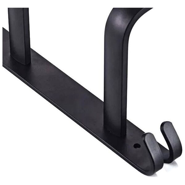 Aptel Stalowy WIESZAK na Ręczniki Łazienkowy w stylu Loft 60x11cm czarny mat AG988
