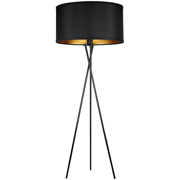 Lampa podłogowa Orno KYLO 1P E27, lampa stojąca, max. 60W, czarna, trójnóg skręcony