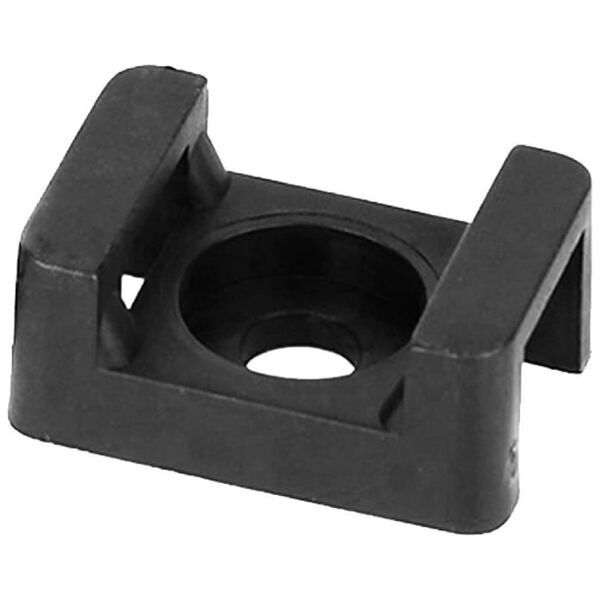 Organizer Orno Uchwyt opaski kablowej, siodełkowy, przykręcany, 22x16 mm, otwór montażowy 6,8mm, czarny, 100 sztuk