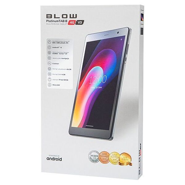 Tablet Blow PlatinumTAB8 V3 8" 64 GB 4G Szary (79-065#)