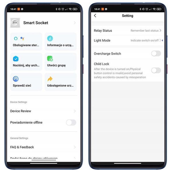 Blow Inteligentne gniazdko podtynkowe WiFi sterowane TUYA