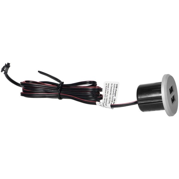 Orno Ładowarka 2XUSB 3,4A, wpuszczana w blat, srebrna