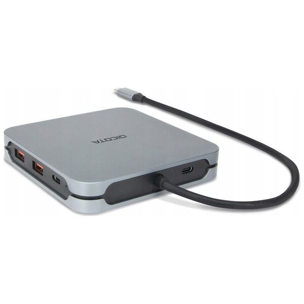 Stacja/replikator Dicota USB-C 10-w-1 PD 100W (D32057)