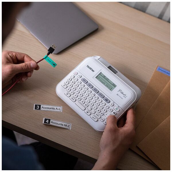 Drukarka etykiet Brother Brother P-touch D410VP Desktop Beschriftungsgerät mit Koffer