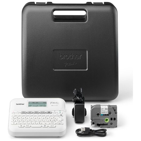 Drukarka etykiet Brother Brother P-touch D410VP Desktop Beschriftungsgerät mit Koffer