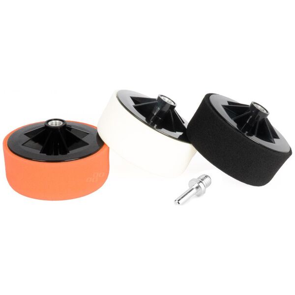 AMiO Zestaw gąbek do polerowania gąbki polerskie 3x125mm + adapter m14 amio-02648