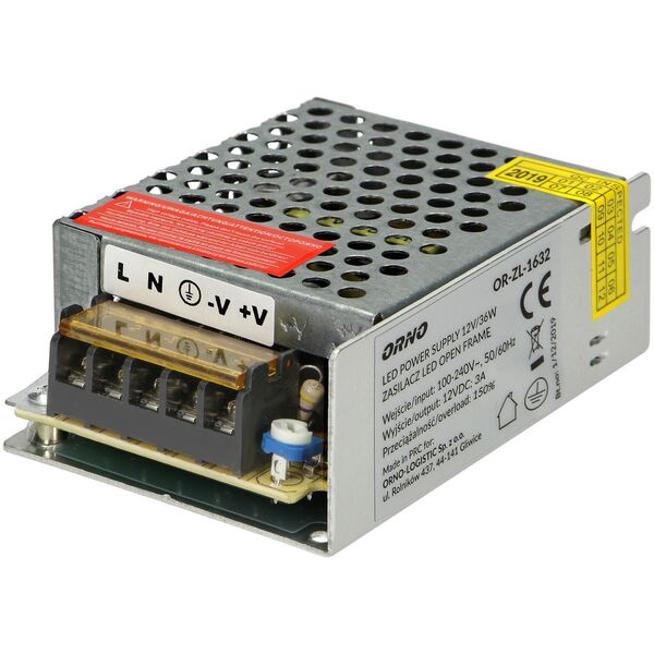 Orno Zasilacz open frame 12VDC 35W, IP20