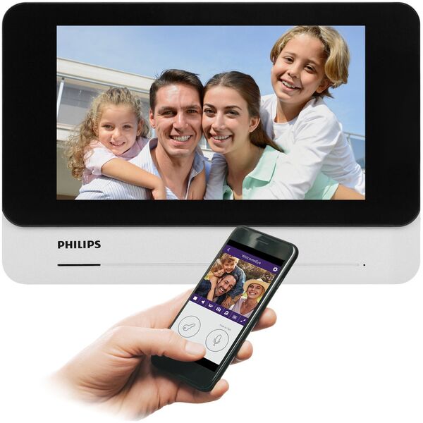 Orno Philips WelcomeEye AddConnect, monitor, LCD 7", WI-FI + APP na telefon, sterowanie bramą, interkom, do rozbudowy zestawów z serii WelcomeEye do wersji 2-rodzinnej