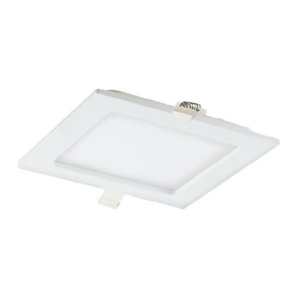 Orno AKMAN LED 9W, oprawa typu downlight, podtynkowa, kwadratowa, 530lm, 3000K, biała, wbudowany zasilacz LED