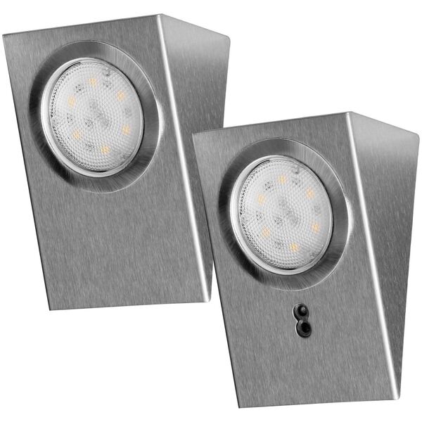 Orno Zestaw opraw podszafkowych MAKAN LED 2W, 180lm, 4000K, z wyłącznikiem bezdotykowym, INOX
