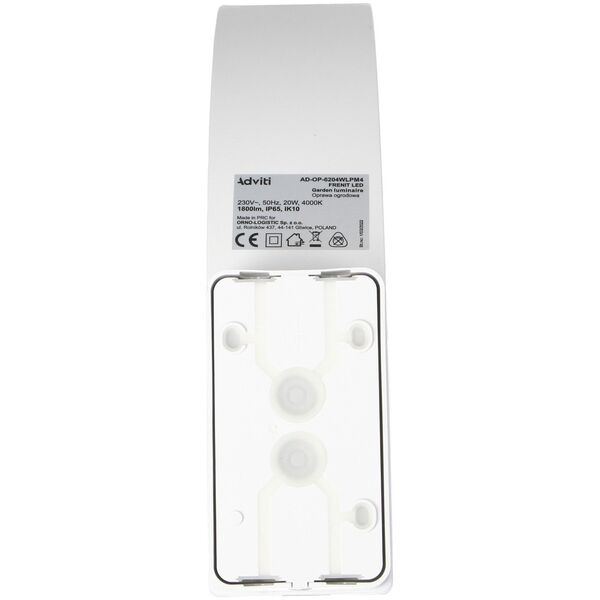 Kinkiet Orno FRENIT LED 20W, oprawa ogrodowa, 2000lm, IP65, 4000K, biała