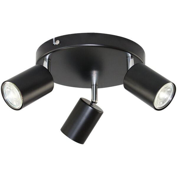 Lampa sufitowa Orno RINO oprawa ścienno-sufitowa, moc max. 3x50W, GU10, IP20, czarna