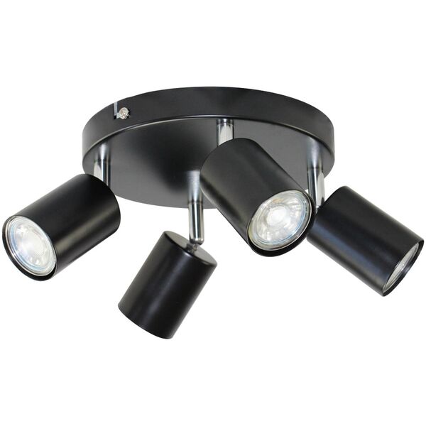 Lampa sufitowa Orno Rino SP 4, oprawa ścienno-sufitowa, GU10 max. 4x50W, IP20, czarna