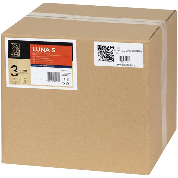 Kinkiet Orno LUNA S oprawa ogrodowa kula 1xE27, 1x40W, IP44, biała, ? 300