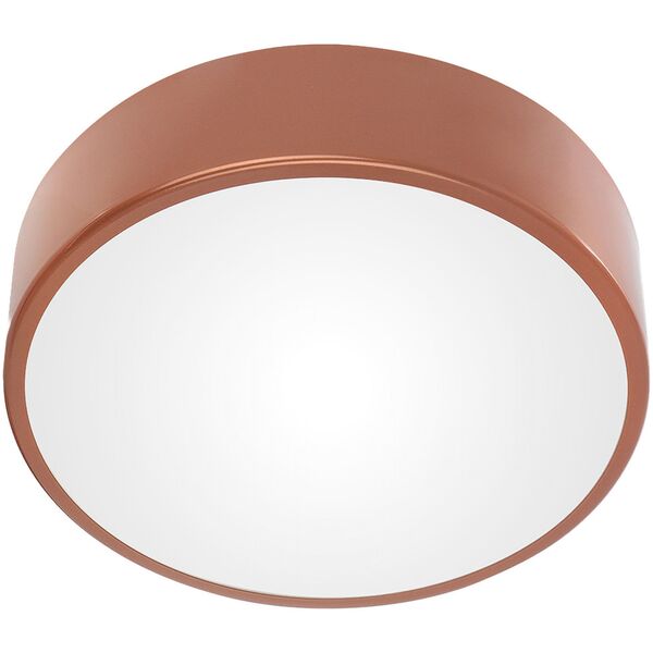 Lampa sufitowa Orno OVO plafon 2xE27 z mikrofalowym czujnikiem ruchu, 2x24W, miedziana stal, klosz szklany matowy, IP20, ? 300