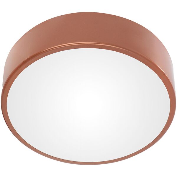 Lampa sufitowa Orno OVO plafon 3xE27 z mikrofalowym czujnikiem ruchu, 3x24W, miedziana stal, klosz szklany matowy, IP20, ? 400