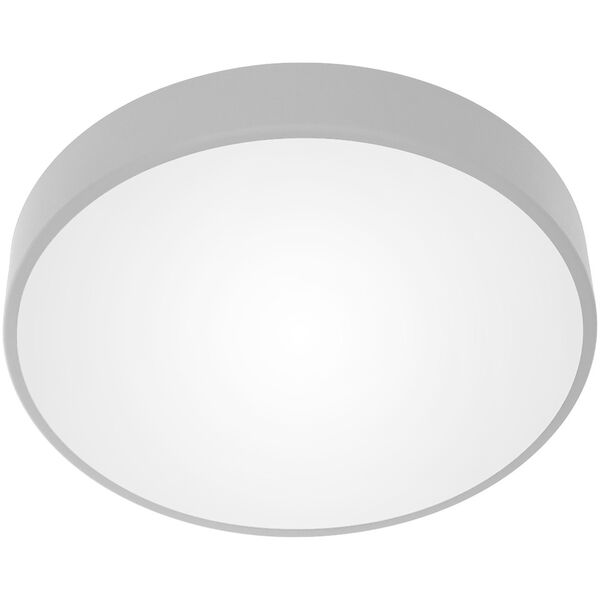 Lampa sufitowa Orno OVO plafon 6xE27, 6x24W, szara stal, klosz szklany matowy, IP20, ? 800