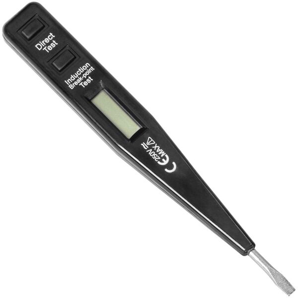 Orno Elektroniczny próbnik napięcia 5w1, test obecności, pomiar, indukcja, ciągłość, polaryzacja DC, czarny