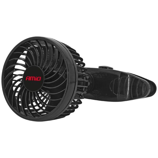 AMiO Wiatrak samochodowy wentylator z klipsem 12v amio-03005