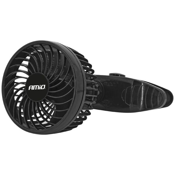 AMiO Wiatrak samochodowy wentylator z klipsem 24v amio-03006