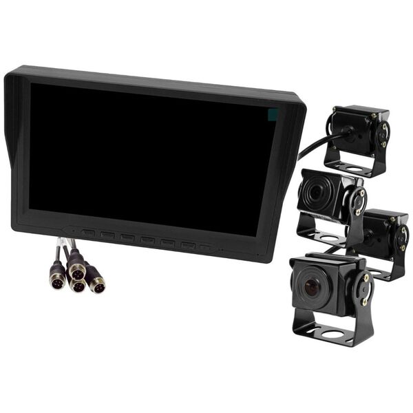 Nvox Monitor samochodowy lcd 9cali ahd 4pin z funkcją rejestratora 12v 24v oraz 4 kamery ahd